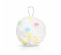 Loofah Sponge Shower Puff, Soft Mesh Bath Sponge for Women and Men, Shower Puff Exfoliating Sponge, Body Scrubber Sponges Bath for Rich Lather (White)