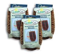 LoofCo Washing-Up Brush SET OF 3, coir fibre, single x 3