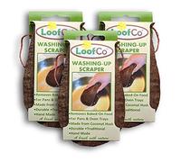LoofCo Washing-Up Scraper SET OF 3, coconut husk, single x 3