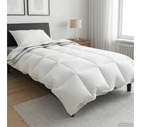 LoogCape 100% cotton duvet with quilting for comfortable sleep all year round, breathable and washable sleeping blanket, suitable as a duvet, feather and down duvet