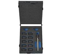 LoogCape 13 Piece HSS Welding Spot Router Bit Set with Heavy Duty Case Includes 10 Milling Heads, 2 Drill Shafts and Point Cutters, Suitable for Repair, Assembly
