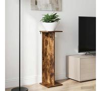 LoogCape 2 x Smoked Oak Plant Stands with 25 x 25.5 x 80.5 cm for Indoor and Outdoor Space-Saving, Durable, Moisture-Resistant, Ideal for Living Room, Balcony, Garden, Decor