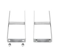 LoogCape 2 x WPC Fence Post Brackets Galvanised Steel 40 cm Weatherproof Easy Assembly Fits 7 x 7 cm Aluminium Fence Posts Ideal for Anchoring in the Garden Robust and Durable
