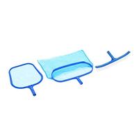 LoogCape 3 Piece Pool Maintenance Kit with Leaf Ladle, Wall Brush and Dirt Container for Above Ground Pools, Suitable for Water Care, Cleaning, Skimmer, Brush, Telescopic Pole, Floor Vacuum, Spa