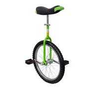 LoogCape Adjustable 20 Inch Unicycle in Green with Steel Frame, Quick Release Seat Clamp, Shock Absorber, Plastic Protection for Leisure, Balance, Sports, Training, Kids and Adults