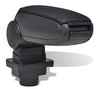 LoogCape Adjustable Armrest with Storage Compartment for Skoda Fabia MK1 1999-2007 Black ABS Padded Seat Console for Comfort and Safe Storage Space in the Car
