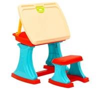 LoogCape Adjustable Kids Learning Desk and Easel with Storage Space Stool and Foldable Ideal for Creative Play and Learning in the Nursery Promotes Motor Skills and Imagination