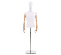 LoogCape Adjustable Mannequin 170-218 cm with Stand for Fashion Presentation Clothing, Mannequin, Rotating Arms, Steel Base, Easy Assembly, Male, PP Material