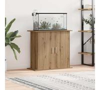 LoogCape Aquarium Stand Artisan Oak Wood Material 81 x 36 x 73 cm Sturdy Base Cabinet with Storage Space for Aquariums and Terrariums, Modern Design, Suitable for Living Room, Office, Hallway