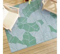 LoogCape Arakil Green Garden Rug, 190 x 290 cm, Weatherproof, Washable, Double-Sided, Outdoor Rug for Balcony, Patio, Garden, Durable, UV-Resistant, Lightweight, Portable, Versatile