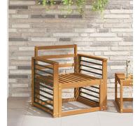 LoogCape Armrests Set of 2 Natural Solid Acacia Wood, 60 x 6 x 61 cm, Durable Seat Ergonomics for Garden Furniture, Weatherproof Design, Easy Assembly, Rustic Look, Suitable for Outdoor and Indoor Use