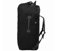 LoogCape Army Style 85L Black Coated Oxford Fabric Duffel Bag Waterproof Duffel Bag for Camping Outdoor Travel Sports Carry On Luggage with Adjustable Shoulder Straps and Side Pocket