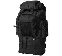 LoogCape Army Style Backpack XXL 100L Black Water Resistant Versatile for Hiking, Travel, Outdoor, Work and Leisure, with Laptop Compartment, Anti-Theft, Durable Polyester