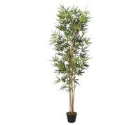 LoogCape Artificial Bamboo Tree 150 cm with 828 Leaves in Green, Lifelike Decorative Plant for Living Room, Office, Garden, Balcony, Indoor and Outdoor, Maintenance-Free, Realistic Textile Leaves
