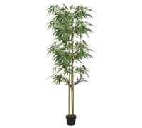 LoogCape Artificial Bamboo Tree 150 cm with 988 Leaves Made of Textile Fibres for Living Room Office Balcony Garden Indoor Outdoor Decoration