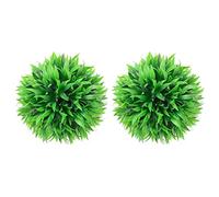 LoogCape Artificial Boxwood Balls 2 Pieces 20 cm for Garden, Balcony, Interior Decoration, Weatherproof, Lifelike, Flexible Uses