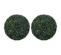 LoogCape Artificial Boxwood Baubles, Pack of 2, 52 cm, for Garden, Balcony and Interior Decoration, Weather-Resistant Plastic Plants for Pots and Hanging Decorations, Lifelike Green Potted Plants