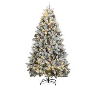 LoogCape Artificial Christmas Tree 180 cm Foldable with 300 LEDs Balls 8 Lighting Modes Jewellery Decorative Festive Decoration Suitable for Indoor and Protected Outdoor Use Durable