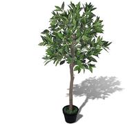 LoogCape Artificial Laurel Tree with Pot, 120 cm, Realistic Plastic Plant for Indoor and Outdoor Decoration, Durable, Easy Care, Ideal for Balcony, Garden, Living Room, Office and Windowsill