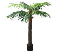 LoogCape Artificial Phoenix Palm Tree with Pot 190cm Green Realistic Plastic Plant for Living Room Balcony or Office Care Free Free Black Pot Lifelike Design Durable