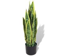 LoogCape Artificial Sansevieria Arch Hemp with Pot 65 cm Green Lifelike Decorative Plant for Living Room Office Balcony Garden Indoor Outdoor
