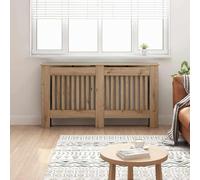 LoogCape Artisan Oak Radiator Cover 152 x 19 x 81.5 cm with Storage Space, Vertical Design, Children's and Modern Wood Composite for Efficient Heat Distribution Indoors