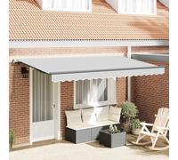 LoogCape Awning Frame Anthracite 4 x 2 m Metal Retractable Durable for Patio Garden Shade Outdoor Comfort