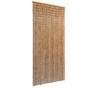 LoogCape Bamboo Door Curtain 90 x 200 cm Fly Screen Mosquito Net for Balcony Door Patio Door Window Ideal Against Insects and Pollen, Easy to Attach and Inconspicuous