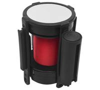LoogCape Barrier Cassette with 200 cm Extendable Webbing Red Black Weatherproof and Robust for Security Barriers at Events, Construction Sites, Parkings, Gardens and More
