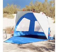 LoogCape Beach Tent 2 Person Azure Blue 190T Polyester with PU Coating 224 x 138 x 142 cm Quick Release System Waterproof for Beach Camping with Mesh Ventilation