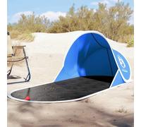 LoogCape Beach Tent Azure Blue Pop-Up Waterproof 190T Polyester with PU Coating 190 x 80 x 60 cm Foldable for Camping on the Beach Family Shade Dispenser