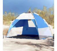 LoogCape Beach Tent for 2 People Azure Blue 190T Polyester PU Coating 216 x 152 x 148 cm Quick Release Waterproof UV Protection Wind Protection Camping Beach Outdoor