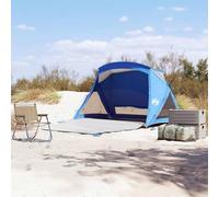 LoogCape Beach Tent for 2 People Azure Blue Waterproof 185T Polyester with PU Coating, Mesh Side Ventilation, Open Entrance, Lightweight Tent for Beach Camping Festival