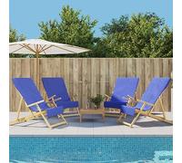 LoogCape Beach Towels Set of 4 Royal Blue 60 x 135 cm Fabric 400 GSM, Lightweight and Quick-Drying Bath Towel, Ideal for Pool, Beach, Camping, Holiday, Sauna, Fitness, with Non-Slip Attachment