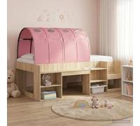 LoogCape Bed Tunnel Pink 211 x 67.5 x 2 cm Polyester Set of 2 King Size Bed Indoor Modern Design Breathable Sturdy Fixing Easy Assembly Stylish Interior Design