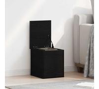 LoogCape Black Oak Effect Storage Box 30 x 35 x 35 cm with Storage Space for Living Room Bedroom Home Office Wood Material Durable Space Saving Versatile Stylish and Robust