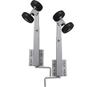 LoogCape Boat Trailer Supports Double Castors Set of 2 59-84 cm Galvanised Steel with Rubber Wheels 250kg per Support Adjustable for Kayak Canoe Motor Boat Sailing Boat