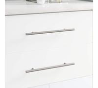 LoogCape Cabinet Handle 12 Pieces Silver 300mm Stainless Steel Furniture Handle Kitchen Cabinet Door Knob Modern Bar Handle for Bathroom Bedroom Living Room Furniture Renovation