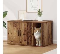 LoogCape Cat House Reclaimed Wood 85 x 55 x 50 cm Wood Material Sturdy Interior Design Minimalist Durable for Cats, Kittens with Mounting Kit and Hygienic Care