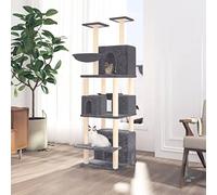 LoogCape Cat Scratching Post with Sisal Scratching Posts 180 cm Height for Cats with Hammocks and Platforms, Sturdy Indoor Cat Furniture with Cave, Lying Surfaces and Scratch Protection for Living