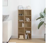 LoogCape CD Shelves Set of 2 Artisan Oak 21 x 16 x 93.5 cm Wood Material with Lots of Storage Space for CDs DVDs Blu-rays Modern Design Ideal for Living Room Bedroom Home Cinema TV Board Lowboard