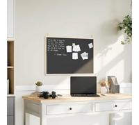 LoogCape Chalkboard with Solid Pine Frame 80 x 55 cm Black Versatile Whiteboard for Office, Kitchen, School, Home Office, Nursery and Study