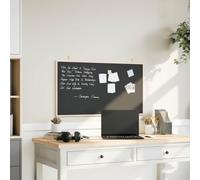 LoogCape Chalkboard with Solid Pine Wood Frame Black 100 x 55 cm Wall Board for Office, Home Office, Kitchen, School, Children's Room, Versatile Noteboard, Durable, Easy to Clean