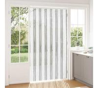 LoogCape Chenille Insect Screen Curtain, Light Grey, White, 118 x 220 cm, Fly Screen, Mosquito Net, Mosquito Screen for Windows, Doors, Balcony, Self-Adhesive Roller Blind, Pleated Blind for Bedrooms