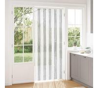 LoogCape Chenille Insect Screen Curtain Light Grey White 90 x 220 cm for Doors and Windows Breathable Durable Self-Adhesive Easy Installation