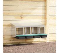 LoogCape Chicken Nesting Box 4 Compartments Wall Mounted Galvanised Steel with Ventilation for Indoor and Outdoor Use, Space-Saving, Robust Material, Easy Assembly, Ideal for Poultry Breeding and Egg