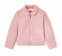 LoogCape Children's Coat Faux Fur Pink Size 104 for Girls Warm Soft Windproof Waterproof Breathable Suitable for School Nursery Leisure in Autumn Winter Spring