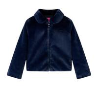 LoogCape Children's Faux Fur Coat Navy Blue 92 with Turn-Down Collar and Zip for Children from 1.5 to 2 Years Old, Warm Lining, Windproof, Breathable, Ideal for School, Nursery and Leisure