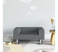 LoogCape Children's Sofa Dark Grey 50 x 40 x 26.5 cm Velvet, Sturdy Children's Room Furniture, Comfortable Seat for Toddlers Aged 3 to 6 Years, Durable Frame, Safe Protection, Modern Design