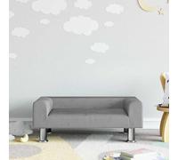 LoogCape Children's Sofa Light Grey 70 x 45 x 26.5 cm Velvet Children's Room Seating Furniture Robust Stable Durable Soft Material for Children Aged 3-6 Years